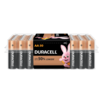 Duracell Alkaline AA size Batteries in a 50-piece pack