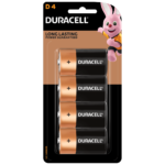 Duracell D sized Alkaline Batteries in a 4-piece pack