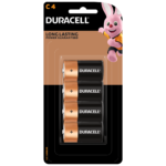 Duracell Alkaline C sized Batteries in a 4-piece pack