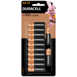 Duracell Alkaline AA size Batteries in a 12-piece pack